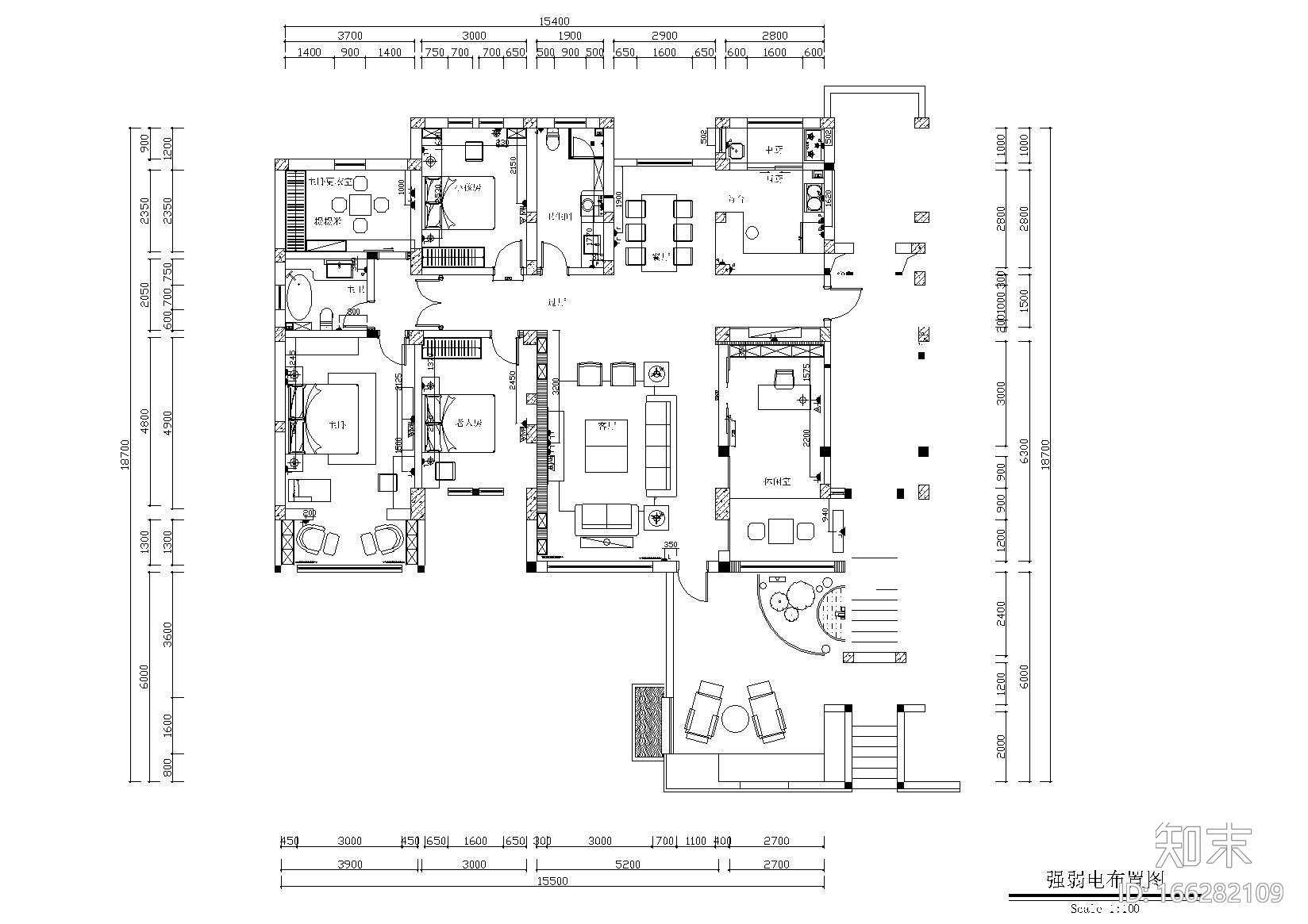 [河北]保定红山庄园新中式样板房施工图cad施工图下载【ID:166282109】