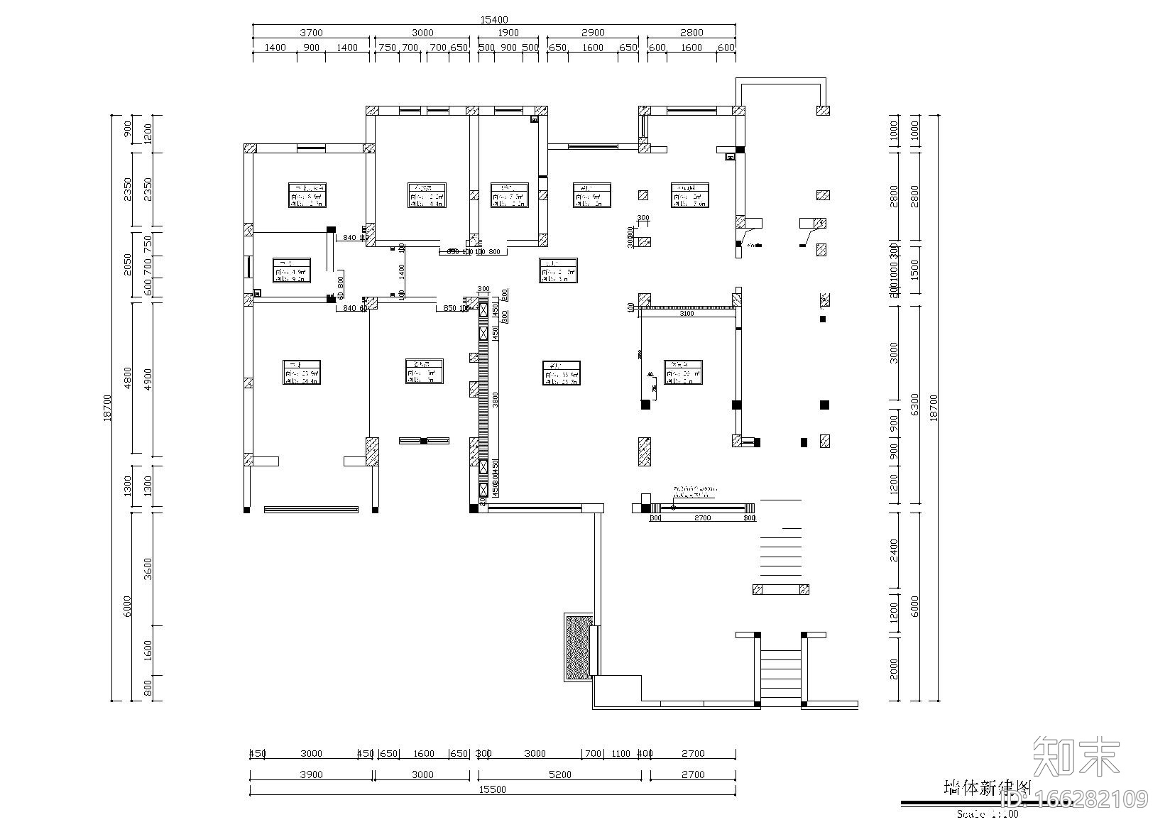 [河北]保定红山庄园新中式样板房施工图cad施工图下载【ID:166282109】