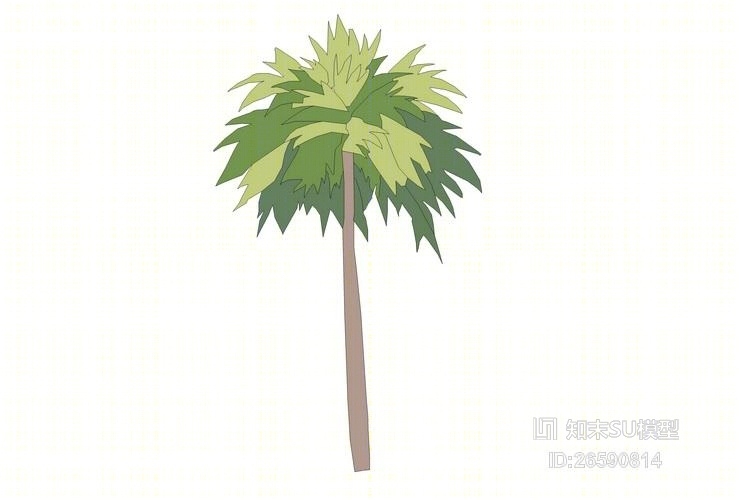 2D棕榈科植物SU模型下载【ID:26590814】