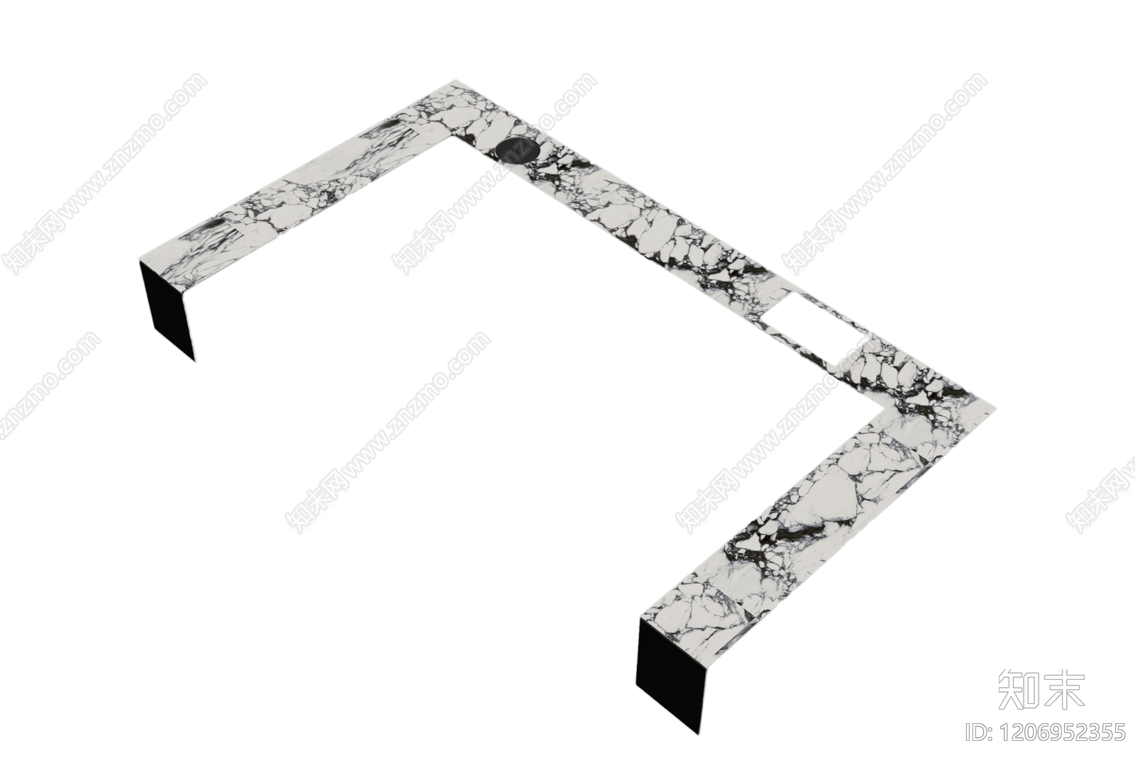 大理石L型吧台3D模型下载【ID:1206952355】