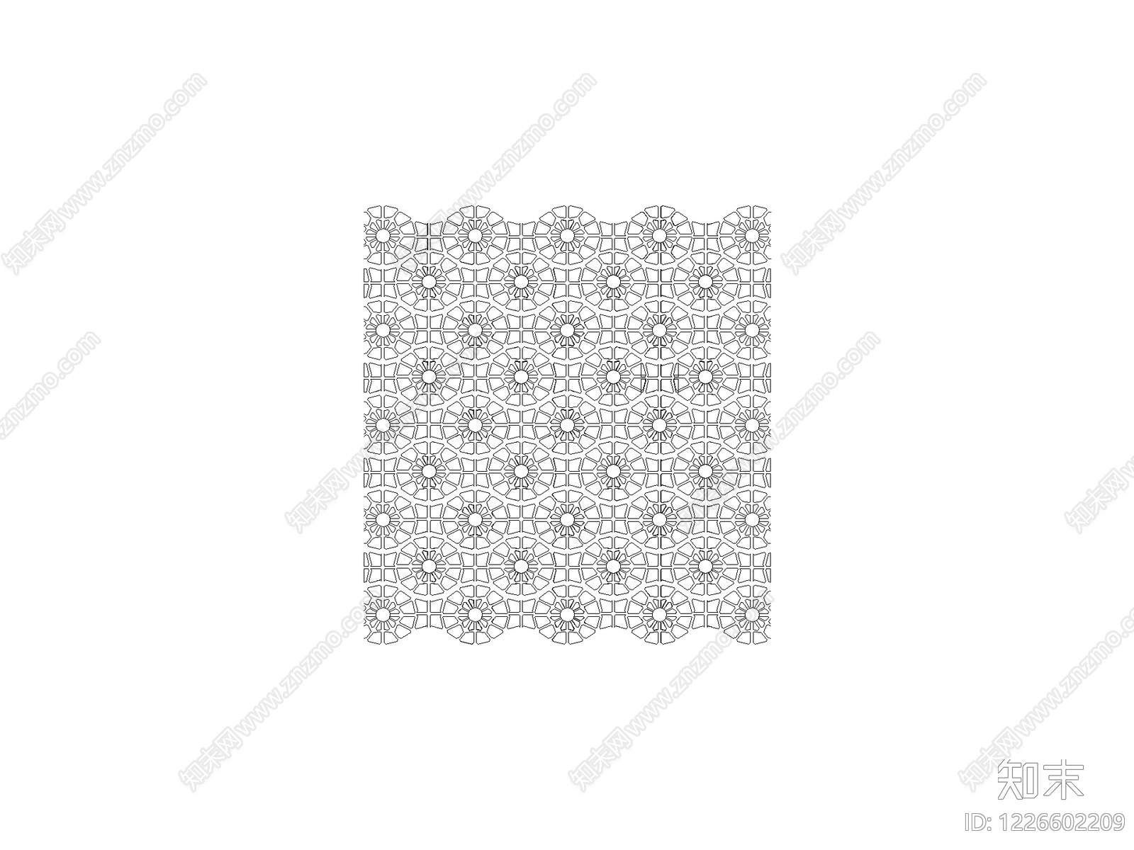 中式,现代填充图案CAD图纸