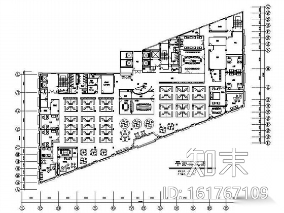 [上海]某办公空间装修设计图cad施工图下载【ID:161767109】