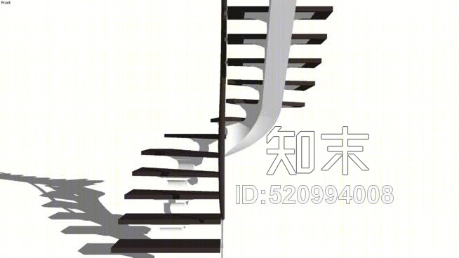 楼梯。下载这个模型，请按“喜欢”。谢谢您！SU模型下载【ID:520994008】