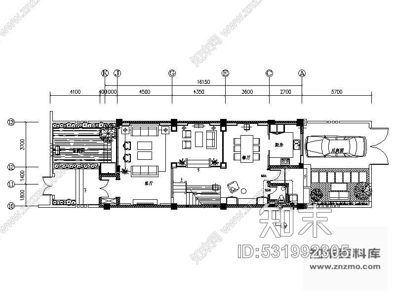 施工图海口某三层联排别墅室内装修图施工图下载【ID:531992305】