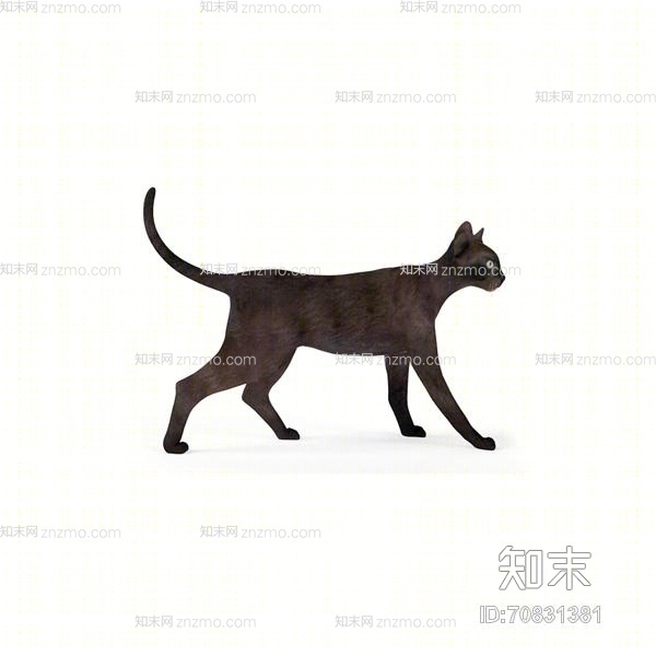 黑色猫3D模型下载【ID:70831381】