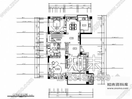 施工图浙江美式乡村风格两层别墅室内设计装修施工图含软装效果cad施工图下载【ID:531971389】