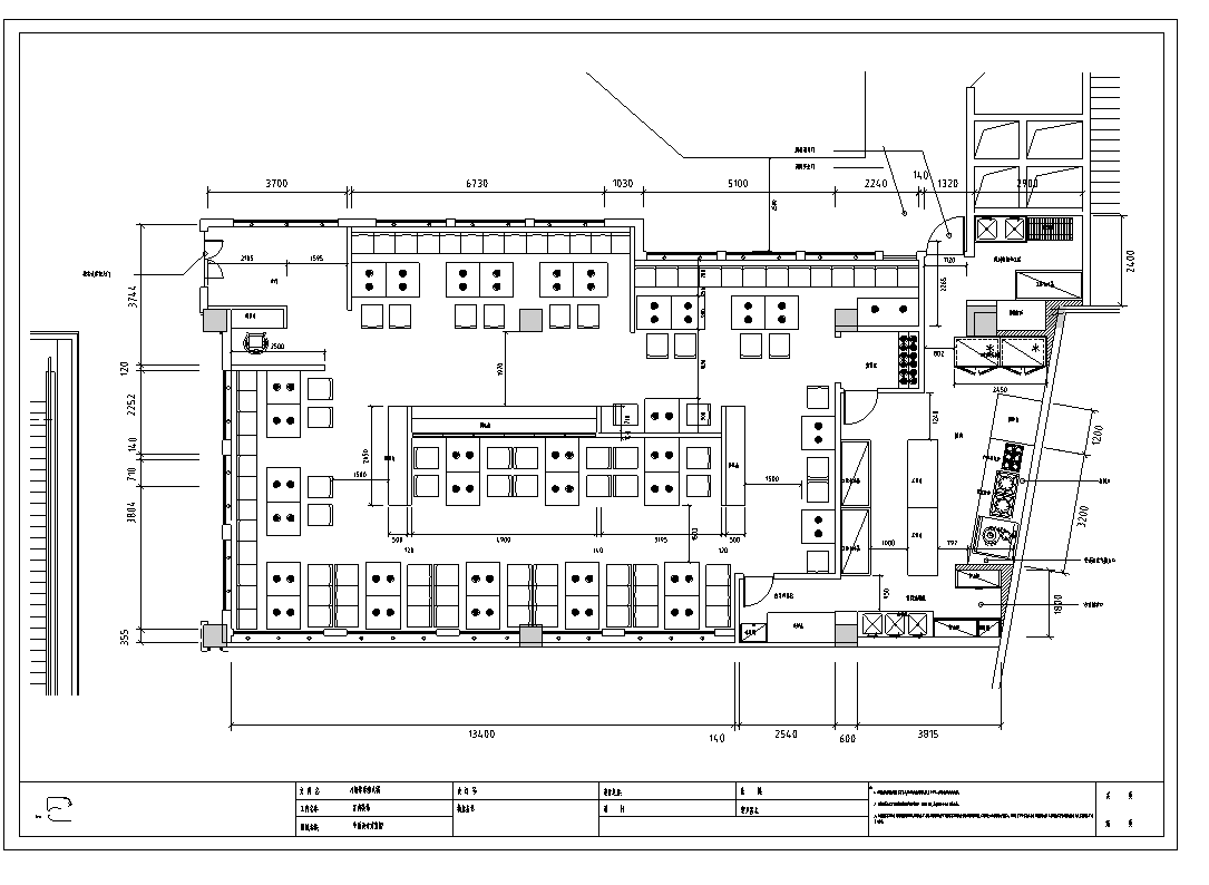 江苏现代中式风格火锅餐厅室内装修设计施工图cad施工图下载【ID:161763194】