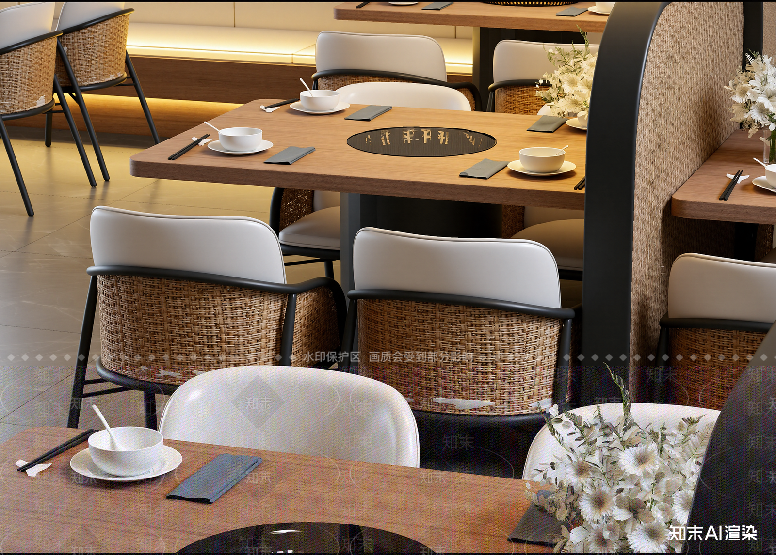 现代中餐厅3D模型下载【ID:1214646420】