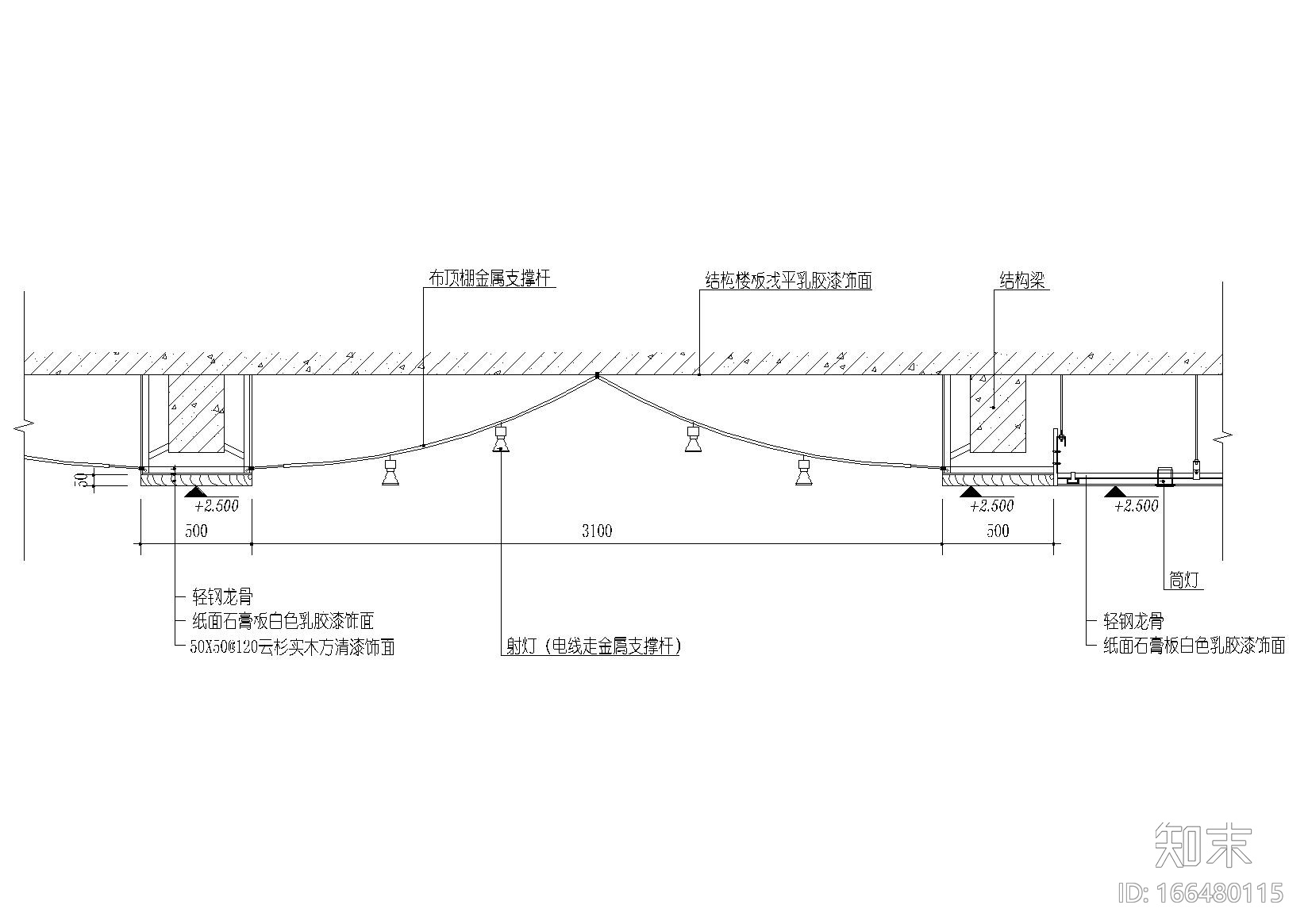 ​金箔壁纸织物，埃特板、玻镁板等天花节点施工图下载【ID:166480115】
