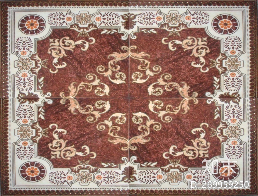 瓷砖地花贴图下载【ID:269959250】