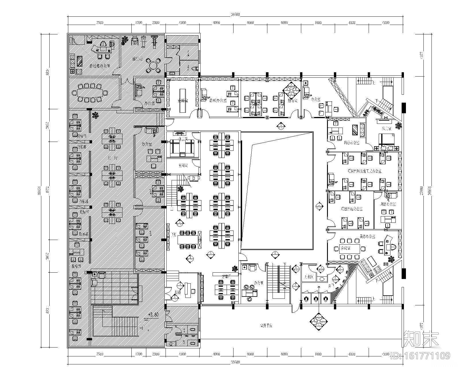 南京煌华影视投资有限公司办公室室内装修工程竣工图cad施工图下载【ID:161771109】