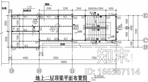 新增厨房餐厅连廊钢结构施工图cad施工图下载【ID:166587114】