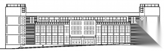 [重庆]某大学三层食堂建筑施工图cad施工图下载【ID:165428179】