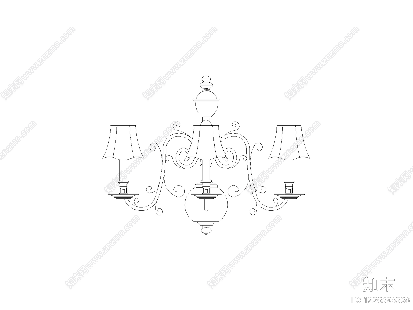 灯具图块cad施工图下载【ID:1226593368】