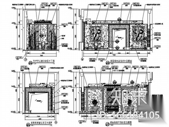 [山东]奢华假日五星级温泉度假中心装修设计图cad施工图下载【ID:166184105】