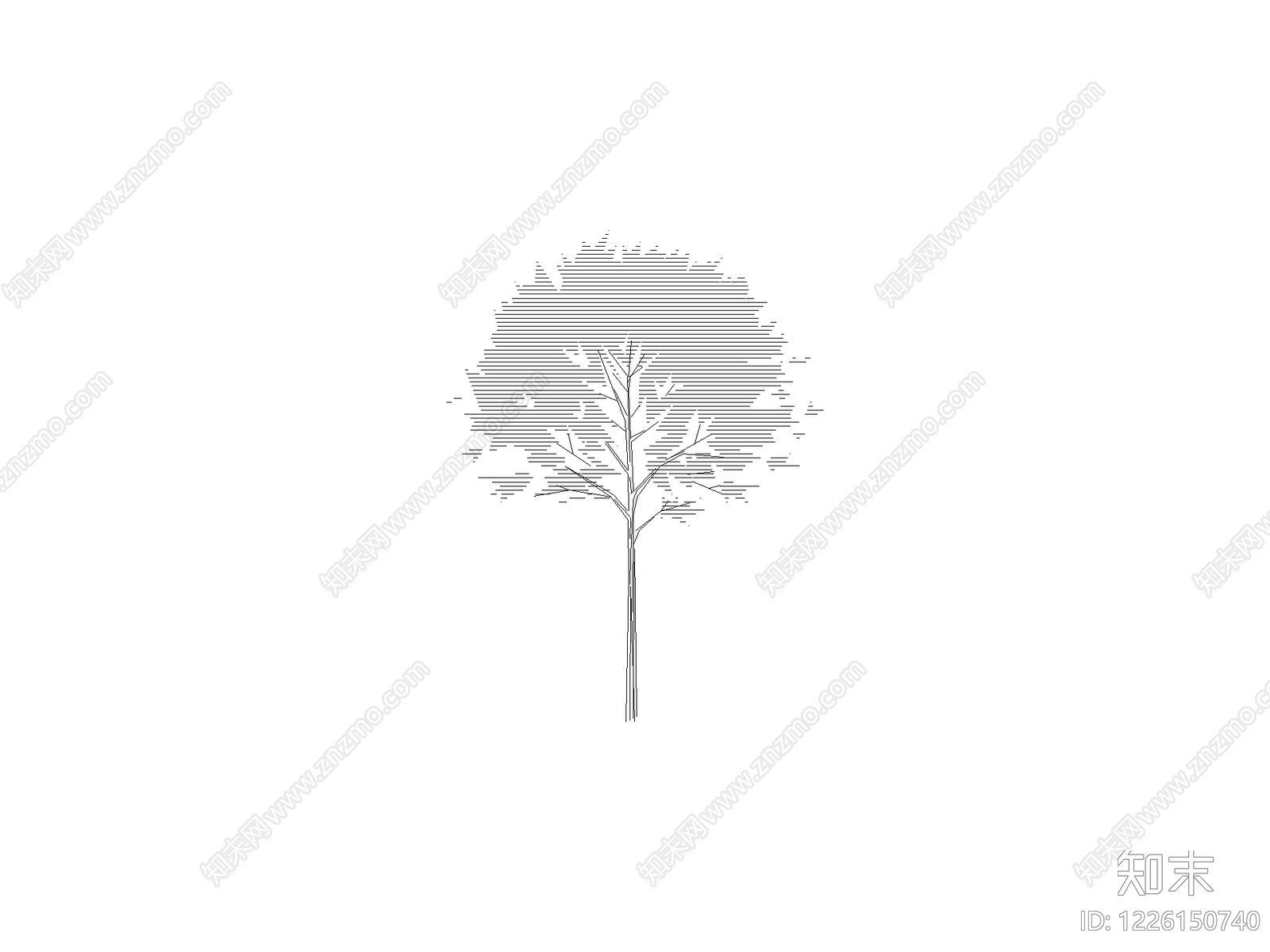 乔木种植cad施工图下载【ID:1226150740】