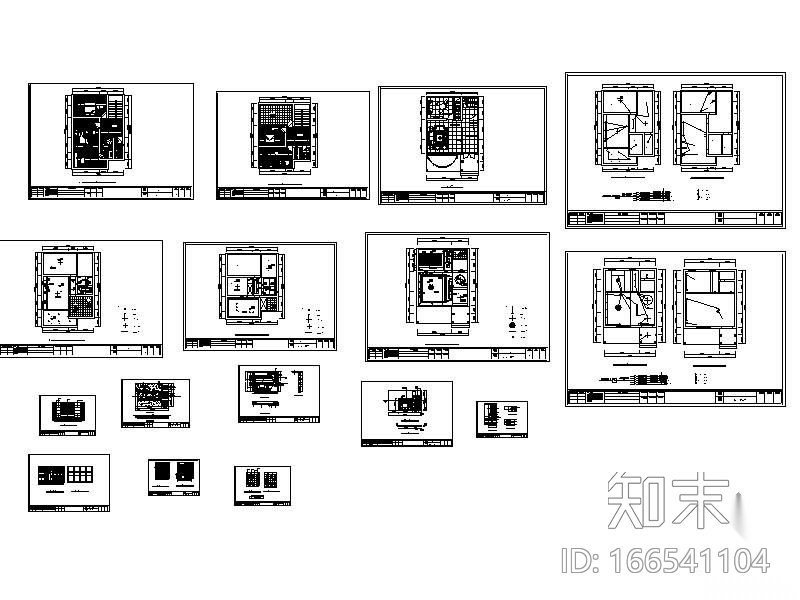 某330㎡双层别墅毕业设计(含效果)cad施工图下载【ID:166541104】