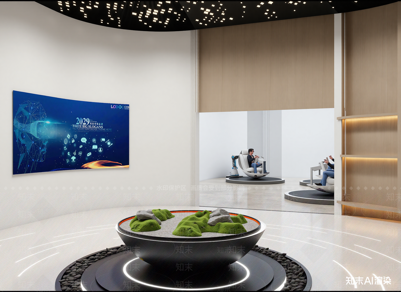 现代科技展厅3D模型下载【ID:1215022593】