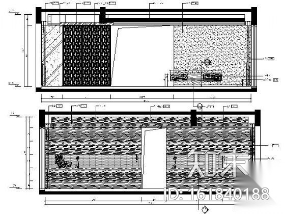 [深圳]现代中式三居样板房施工图（含实景）cad施工图下载【ID:161840188】