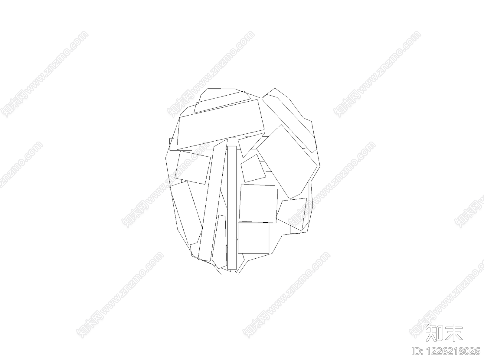 正反沙发组合cad施工图下载【ID:1226218026】