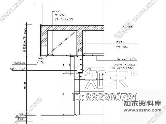 图块/节点自助银行门剖面详图cad施工图下载【ID:832260791】