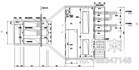 某污水处理厂粗格栅间、提升泵房平面图施工图下载【ID:168347148】