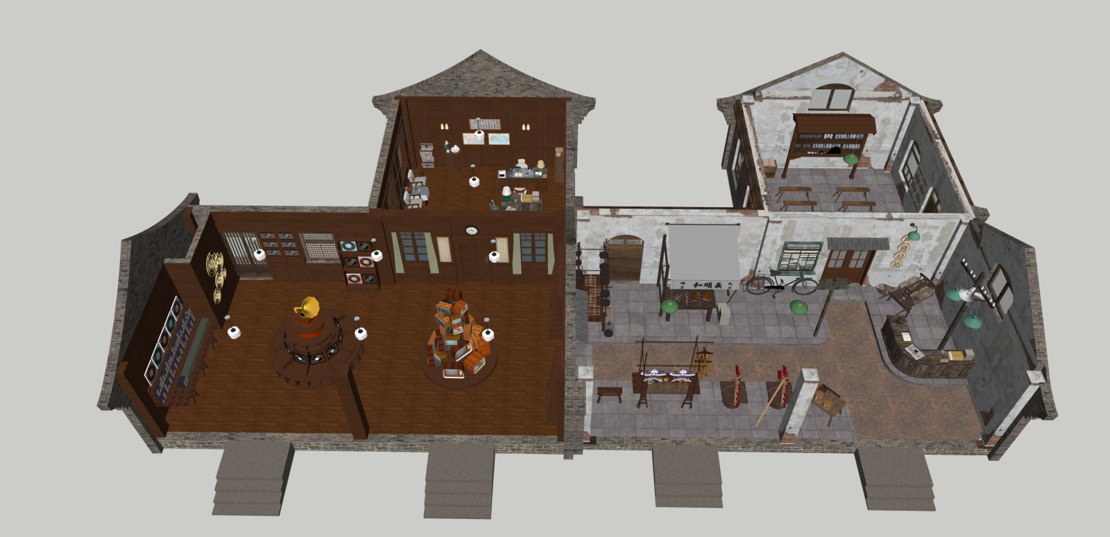 中式其他店铺SU模型下载【ID:1216014355】