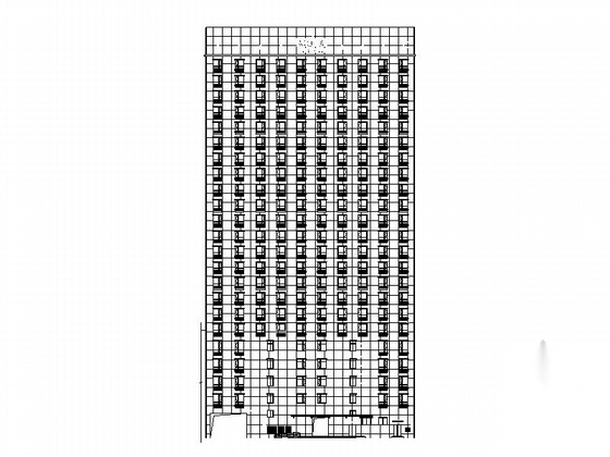 [浙江]现代风格23层酒店式公寓楼建筑施工图cad施工图下载【ID:166820191】