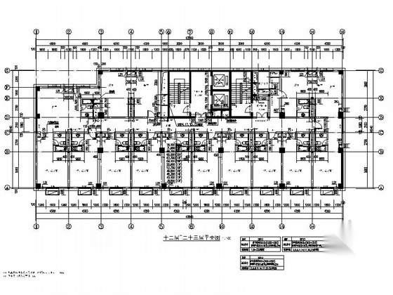 [浙江]现代风格23层酒店式公寓楼建筑施工图cad施工图下载【ID:166820191】