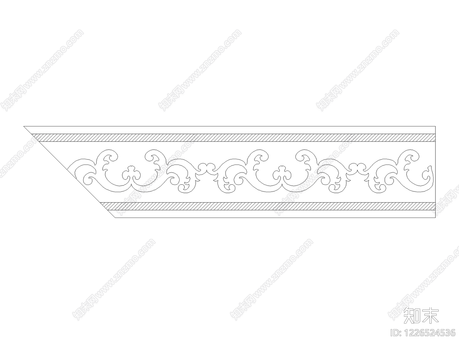 檐口装饰构件cad施工图下载【ID:1226524536】