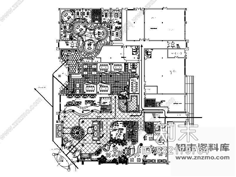 主题酒店室内平面图cad施工图下载【ID:832179764】