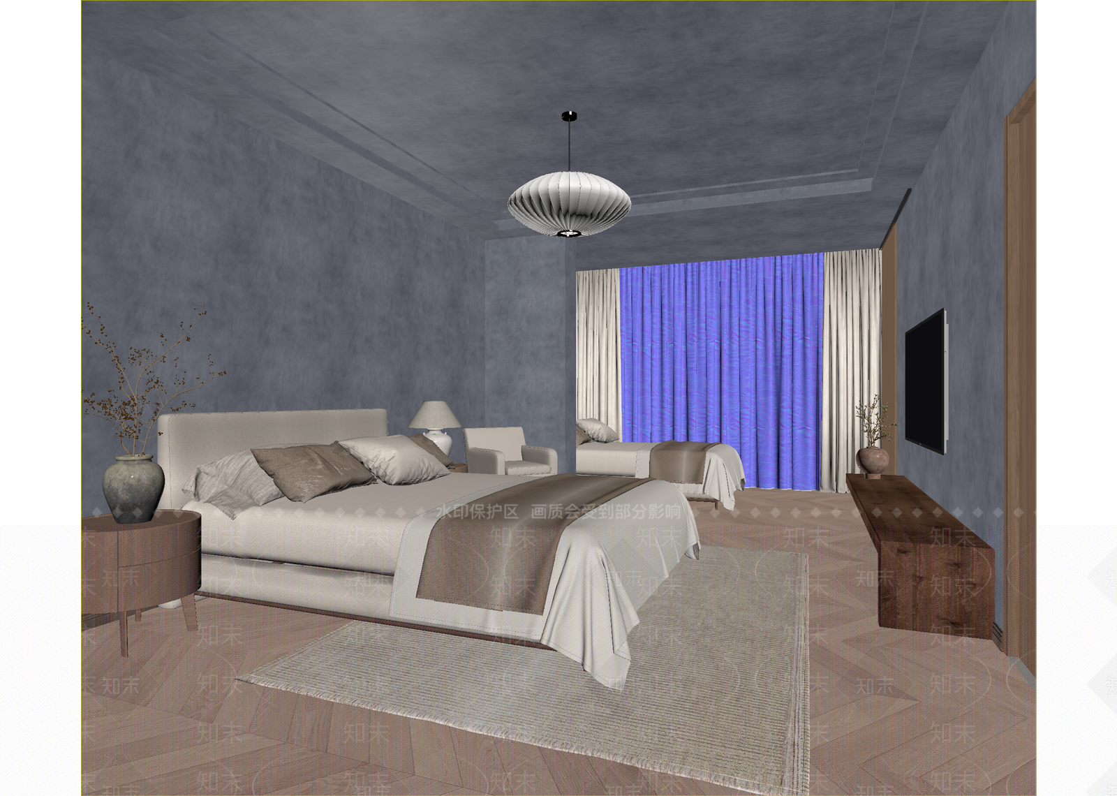 现代酒店客房3D模型下载【ID:1215177654】