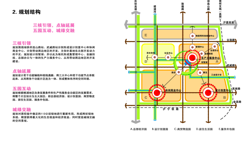 上海桃浦生产性服务业功能区城市设计cad施工图下载【ID:167237137】