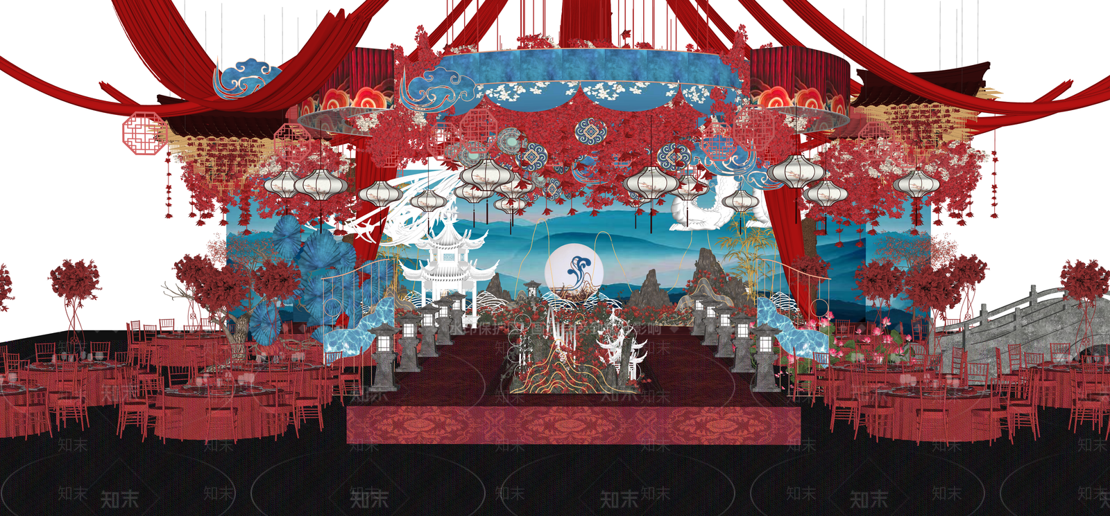 新中式其他展厅SU模型下载【ID:1215198833】