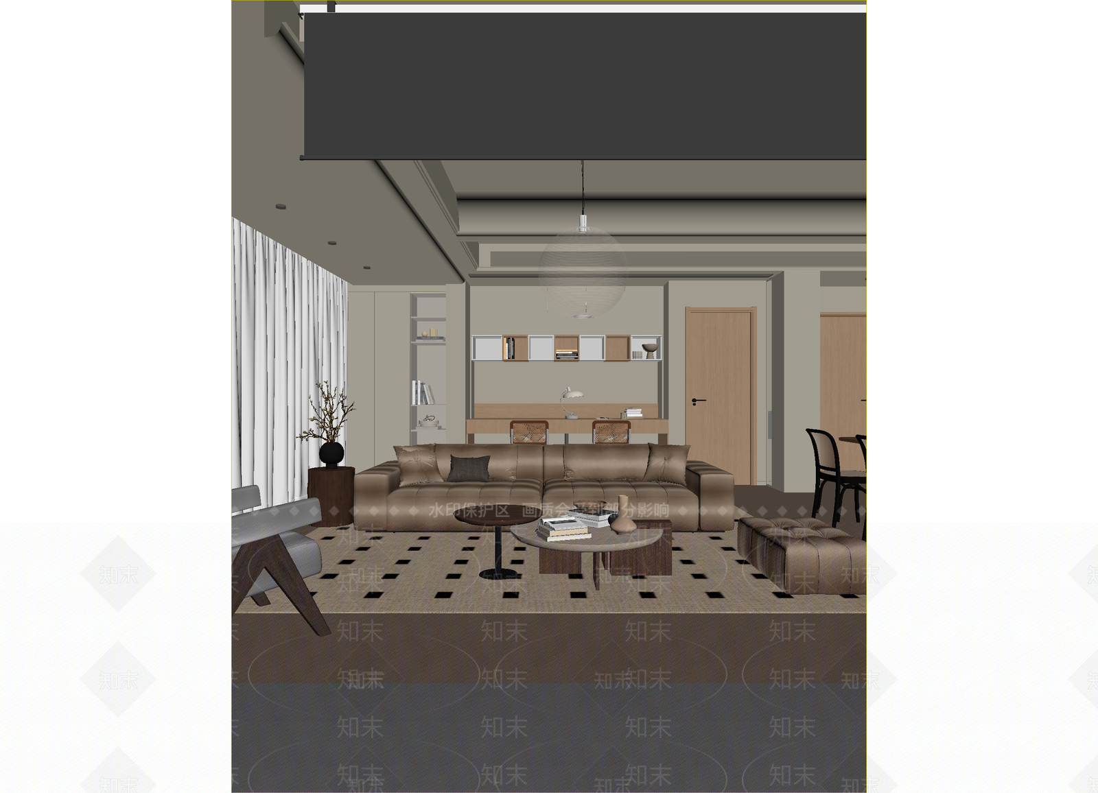 奶油客餐厅3D模型下载【ID:1214726351】