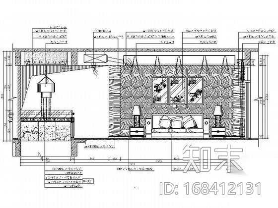 [重庆]中式风格华丽复式样板房装饰图cad施工图下载【ID:168412131】