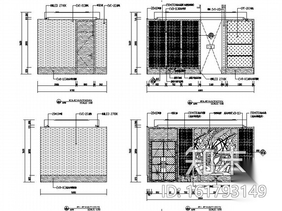 高档现代风格洗浴中心设计CAD装修图cad施工图下载【ID:161793149】