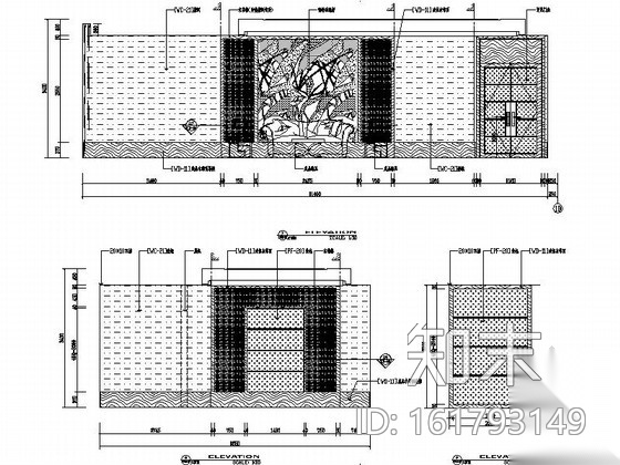 高档现代风格洗浴中心设计CAD装修图cad施工图下载【ID:161793149】