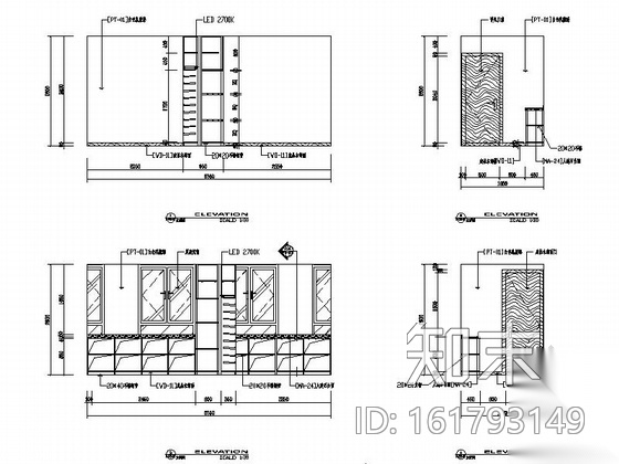 高档现代风格洗浴中心设计CAD装修图cad施工图下载【ID:161793149】