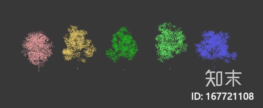 自己整理的5颗常用鸟瞰树，贴图材质都已经清理，可自己关闭打开调整材质贴图CG模型下载【ID:167721108】