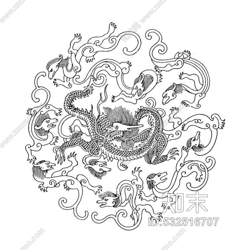 凹凸黑白-黑白古典贴图下载【ID:532516707】