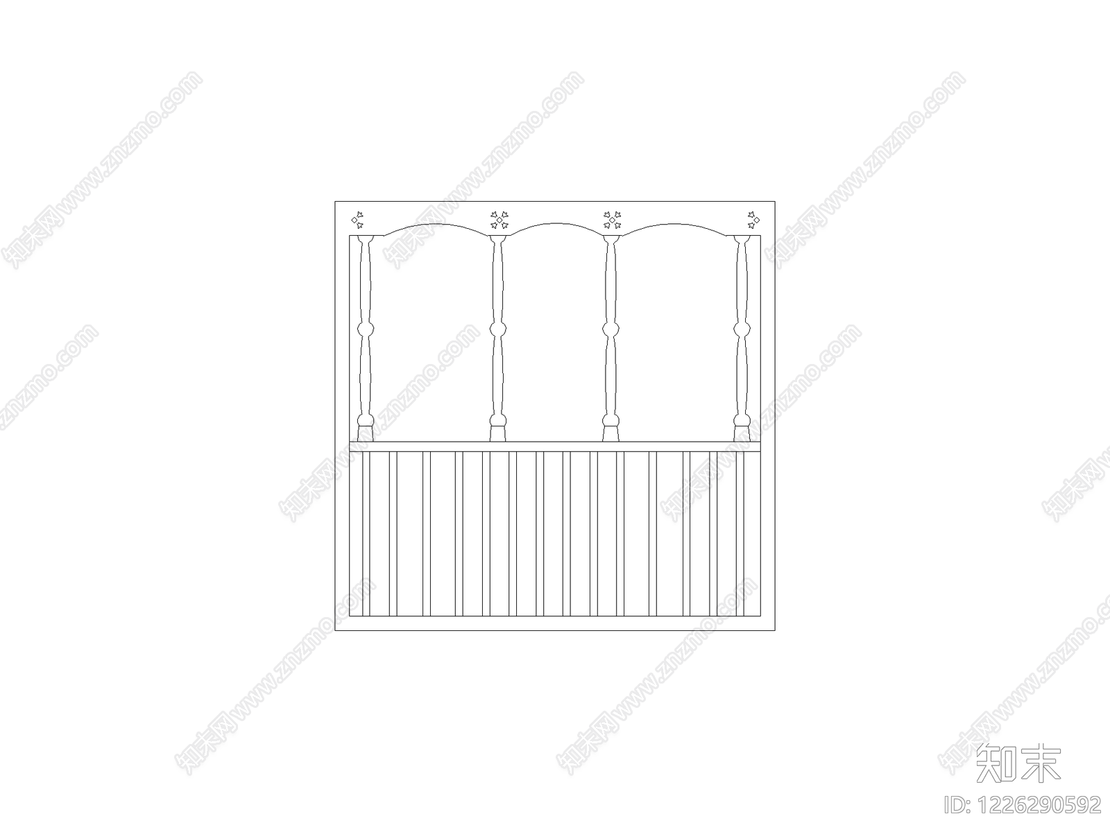 屏风隔断CAD图纸