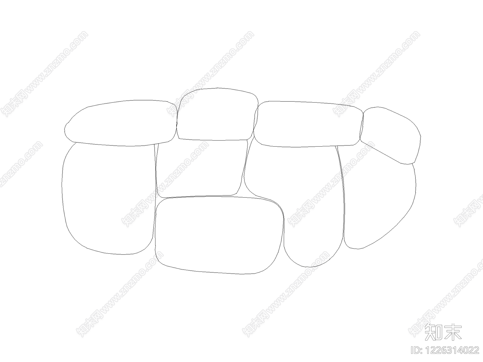 沙发cad施工图下载【ID:1226314022】