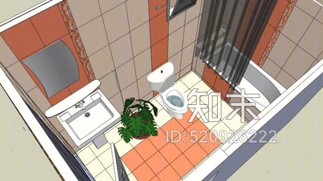 浴室SU模型下载【ID:520926222】