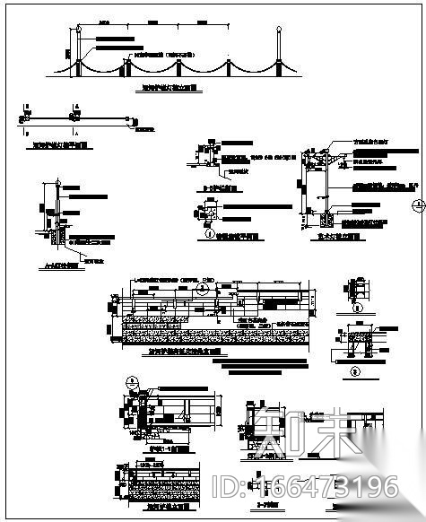 某14种围墙栏杆CAD图cad施工图下载【ID:166473196】