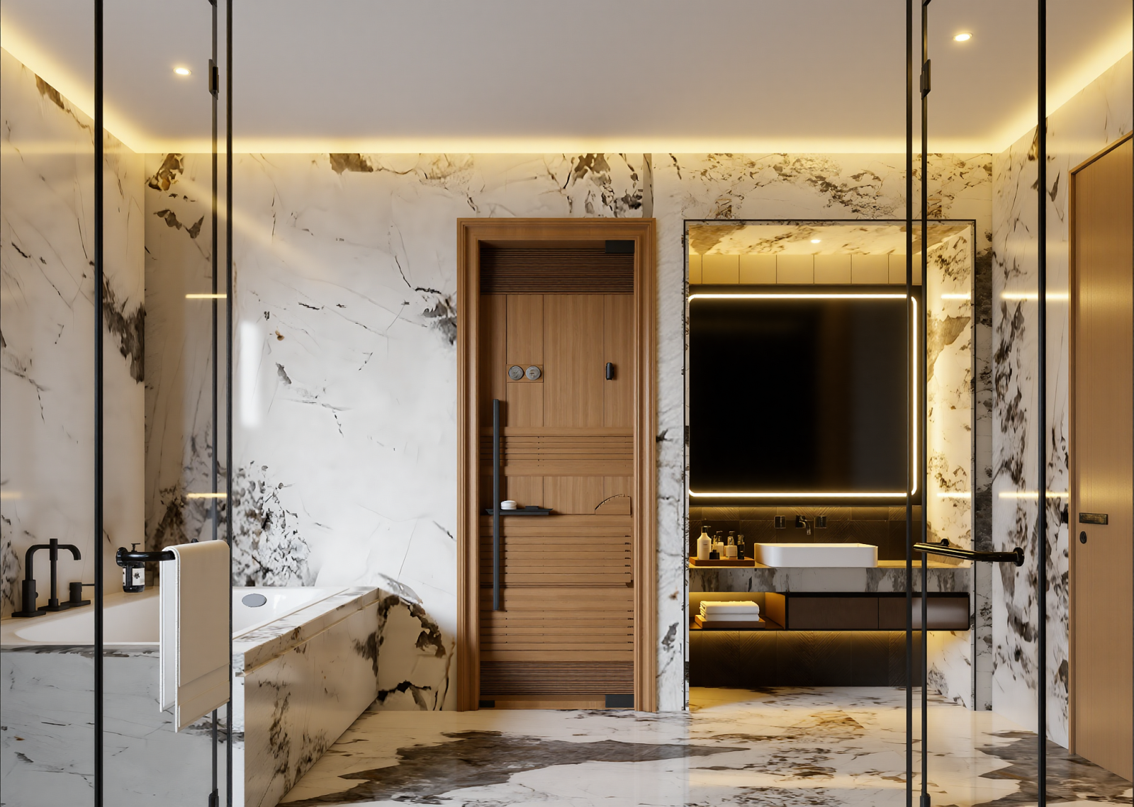 新中式酒店卫生间3D模型下载【ID:1215108503】