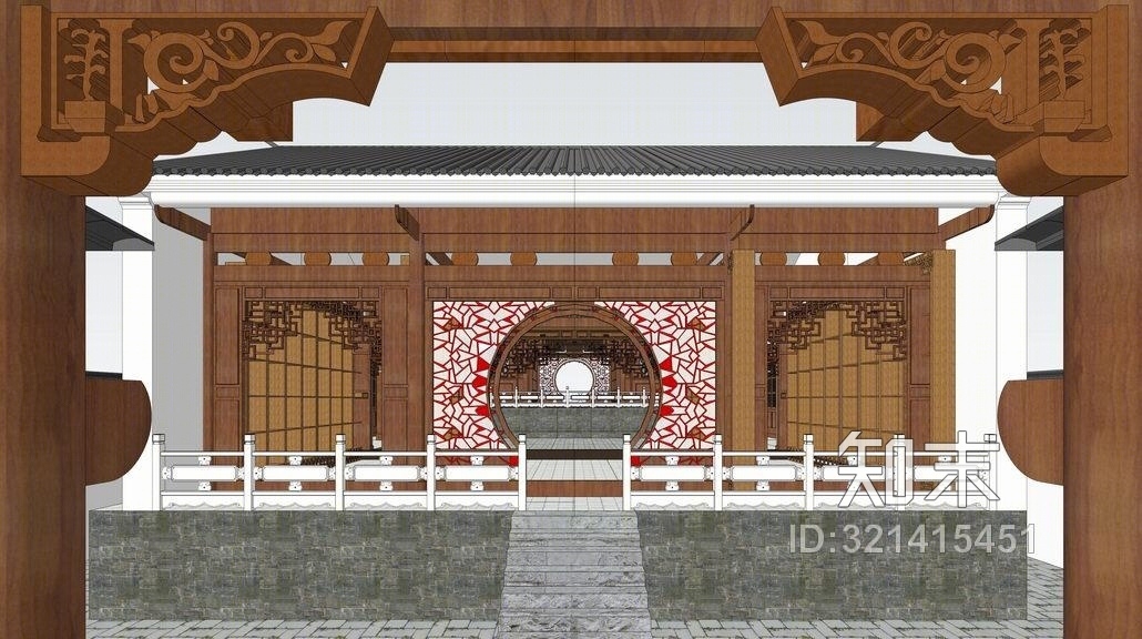 刘氏宗祠SU模型下载【ID:321415451】