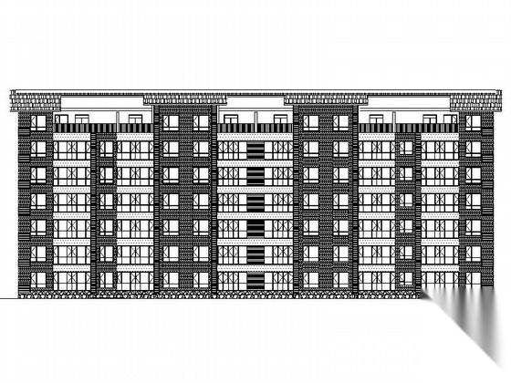 [陕西]某七层一梯两户住宅房坡屋面建筑施工图cad施工图下载【ID:168461178】