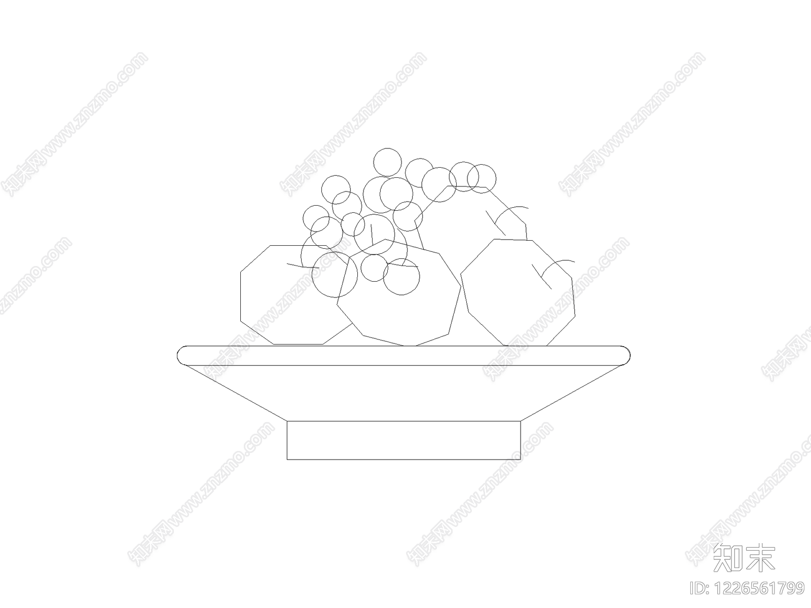 现代摆件CAD图纸