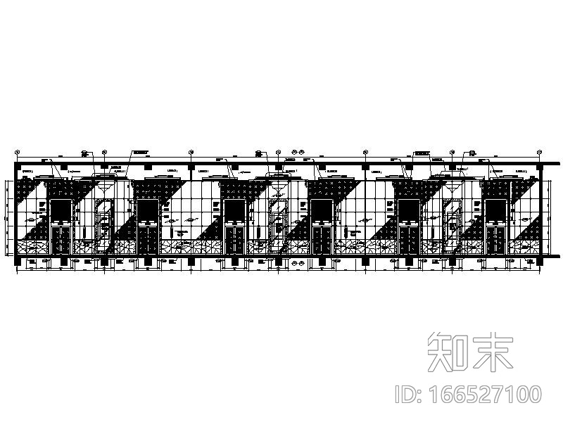 中山]新中式特色风情酒店宴会厅室内设计施工图cad施工图下载【ID:166527100】